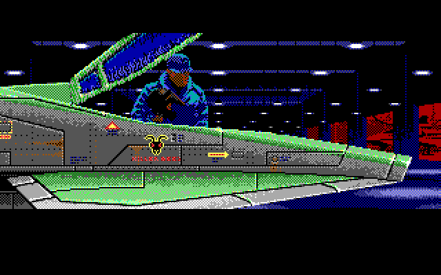 Wing Commander IBM PC/Compatibles Screenshot: Preparing to take off...