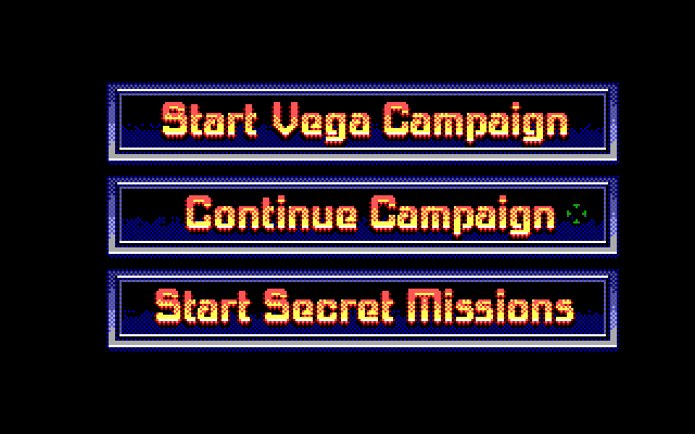 Wing Commander IBM PC/Compatibles Screenshot: The initial game menu.
