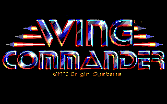 Wing Commander IBM PC/Compatibles Screenshot: Title screen.