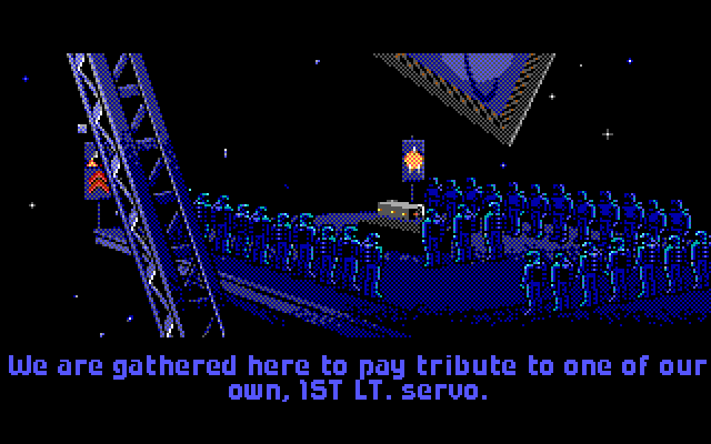 Wing Commander IBM PC/Compatibles Screenshot: I was killed...game over.