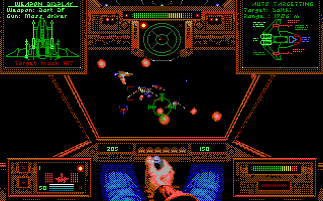 Wing Commander IBM PC/Compatibles Screenshot: Incoming enemy fire!