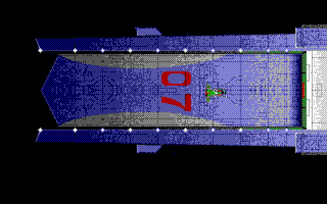 Wing Commander IBM PC/Compatibles Screenshot: The landing sequence.