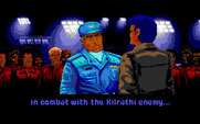 Wing Commander for IBM PC/Compatibles - Winning a medal for combat with the Kilrathi.