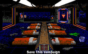 Wing Commander for IBM PC/Compatibles - The barracks; you can save or load a game here.