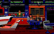 Wing Commander for IBM PC/Compatibles - The bar aboard the Tiger's Claw.