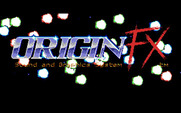 Wing Commander for IBM PC/Compatibles - The Origin FX logo, with fireworks in the background.