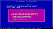 Wing Commander for IBM PC/Compatibles - Graphics mode selection menu.