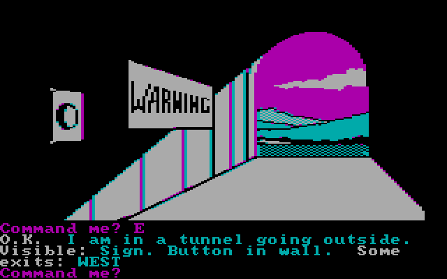 Questprobe featuring The Hulk IBM PC/Compatibles Screenshot: What does that button do?