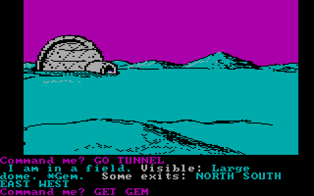 Questprobe featuring The Hulk IBM PC/Compatibles Screenshot: Getting the gem is a common game theme