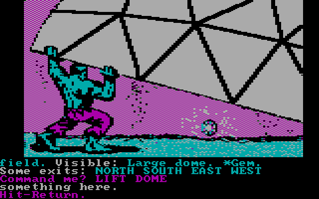 Questprobe featuring The Hulk IBM PC/Compatibles Screenshot: Another gem under the dome