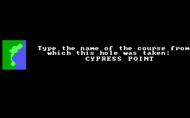 World Tour Golf IBM PC/Compatibles Screenshot: Copy protection.