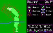 World Tour Golf for IBM PC/Compatibles - Course editor - placing some objects.