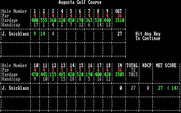 World Tour Golf for IBM PC/Compatibles - The scorecard.