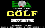 World Tour Golf for IBM PC/Compatibles - Title screen.