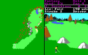 World Tour Golf for IBM PC/Compatibles - The fantasy course; don't hit the rocks!