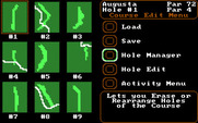 World Tour Golf for IBM PC/Compatibles - The course editor.