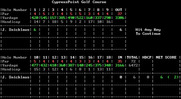 World Tour Golf for IBM PC/Compatibles - The scorecard.
