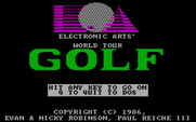 World Tour Golf for IBM PC/Compatibles - Title screen.