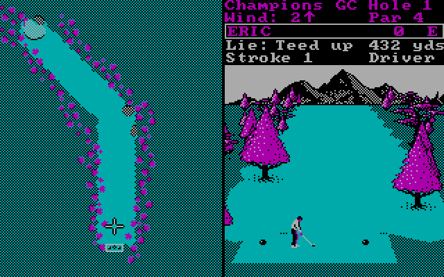 World Tour Golf IBM PC/Compatibles Screenshot: Ready to tee off!