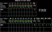World Tour Golf for IBM PC/Compatibles - The scorecard.