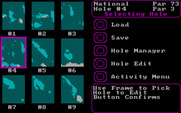 World Tour Golf for IBM PC/Compatibles - The course editor.