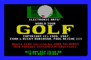 World Tour Golf for Apple IIgs - Title screen.
