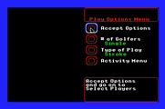 World Tour Golf for Apple IIgs - Main game menu.