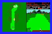 World Tour Golf for Apple IIgs - Teeing off on the first hole...