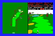 World Tour Golf for Apple IIgs - Pebble beach; nearing the green.