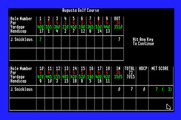 World Tour Golf for Apple IIgs - The scorecard.