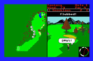 World Tour Golf for Apple IIgs - Your golfer curses when you hit a bad shot.