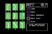 World Tour Golf for Commodore 64 - The course editor.