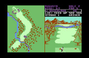World Tour Golf for Commodore 64 - Teeing off at Augusta hole 2.
