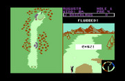 World Tour Golf for Commodore 64 - Flubbed a shot; getting out of the sand is tough.