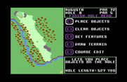 World Tour Golf for Commodore 64 - Editing a hole.