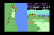 World Tour Golf for Commodore 64 - My lie is perfect, can I hit the green from here?