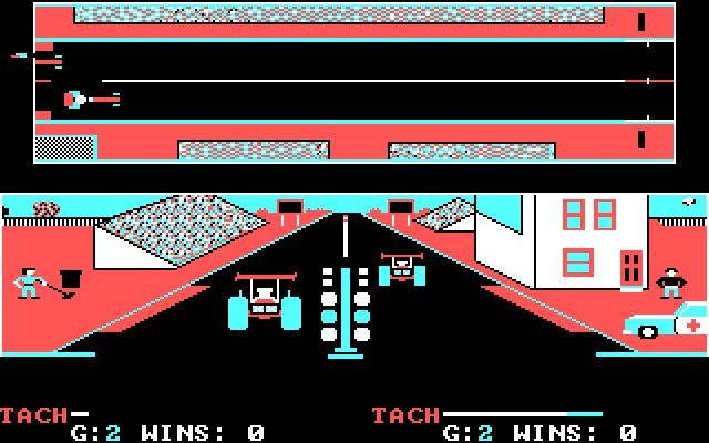 Drag Race Eliminator IBM PC/Compatibles Screenshot: And we're off...