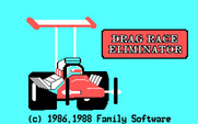 Drag Race Eliminator for IBM PC/Compatibles - Title screen.