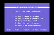 Drag Race Eliminator for Commodore 64 - Select an option to begin the game.