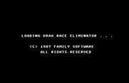 Drag Race Eliminator for Commodore 64 - Loading screen.