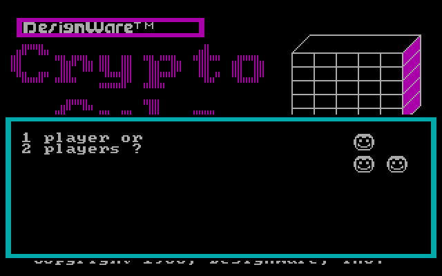 Crypto Cube IBM PC/Compatibles Screenshot: How many players?