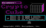 Crypto Cube for IBM PC/Compatibles - Title screen.