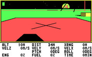 Lunar Explorer: A Space Flight Simulator for IBM PC/Compatibles - Beginning the game; I'm still on the ground.