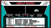 Lunar Explorer: A Space Flight Simulator for IBM PC/Compatibles - The main menu.
