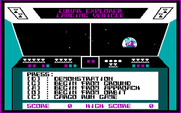 Lunar Explorer: A Space Flight Simulator for IBM PC/Compatibles - The main menu.