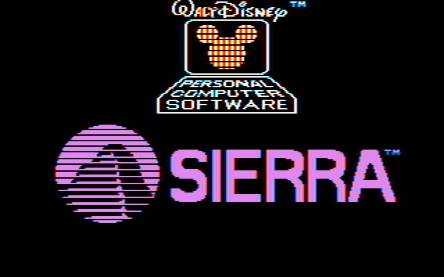 Mickey's Space Adventure IBM PC/Compatibles Screenshot: Sierra logo.