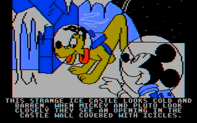 Mickey's Space Adventure IBM PC/Compatibles Screenshot: An entrance to the ice castle...