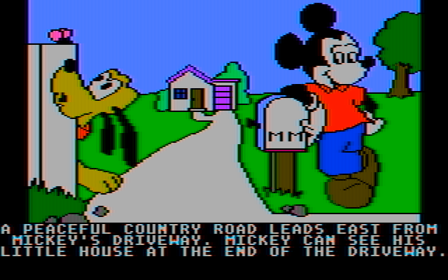 Mickey's Space Adventure IBM PC/Compatibles Screenshot: Time to head out...