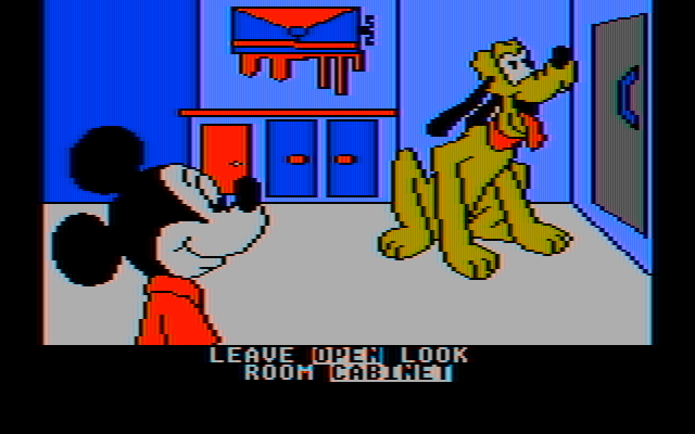 Mickey's Space Adventure IBM PC/Compatibles Screenshot: Luckily there's some food here to eat...