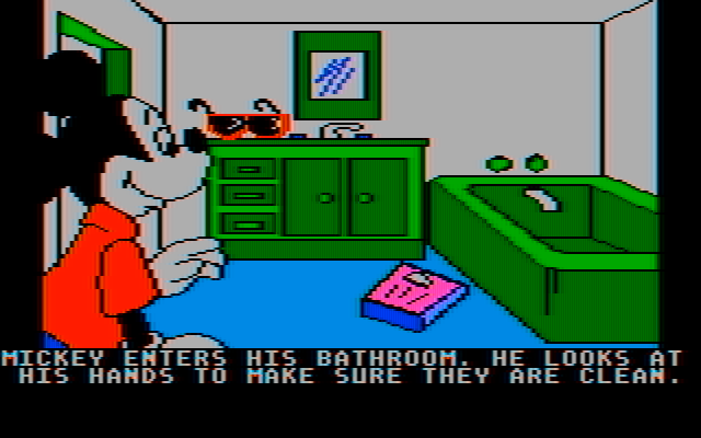 Mickey's Space Adventure IBM PC/Compatibles Screenshot: Ah, sunglasses! Could be useful...